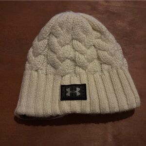 Under Armour Ivory Cable Knit Beanie